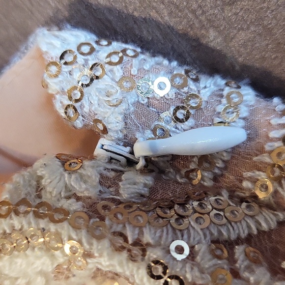 2/4 Free People Night Shimmer Lace & Sequins Sleeveless Lined Mini Dress - Picture 4 of 16